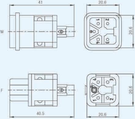 Specifications of HDC-HQ4 Rectangular Connectors