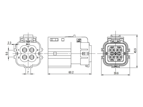 The Details of YGEV2-4pin Series Electrical Connectors