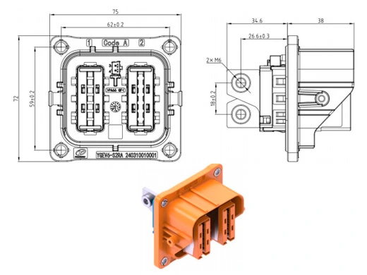 The Details of YGEV6-2pin Series Electrical Connectors