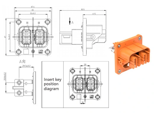 The Details of YGEV4-2pin Series Electrical Connectors