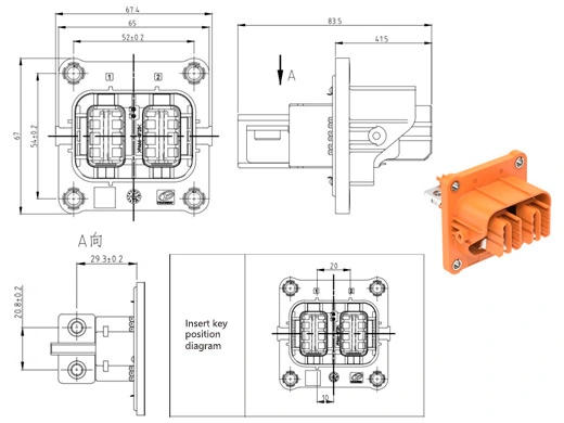 The Details of YGEV4-2pin Series Electrical Connectors